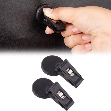 Set of 2 car windshield parking ticket holders - clip-on memo holder for cars, vans and caravans - self-adhesive ticket clips.