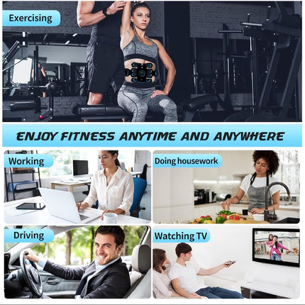 Abdominal Trainers - Abdominal Muscles - Rechargeable - Slimming Belt - Electrical ABS Stimulator - Professional Arm and Leg Belt - Training Equipment for Home, Office and Gym.