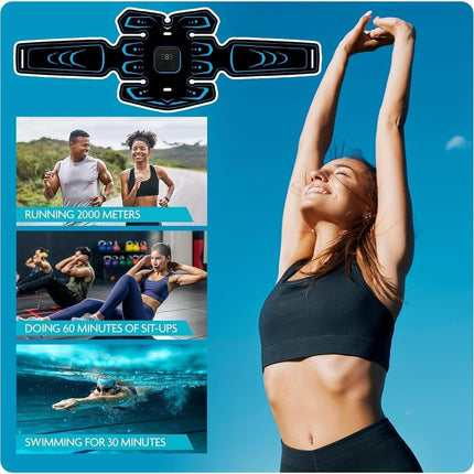 Abdominal Trainers - Abdominal Muscles - Rechargeable - Slimming Belt - Electrical ABS Stimulator - Professional Arm and Leg Belt - Training Equipment for Home, Office and Gym.