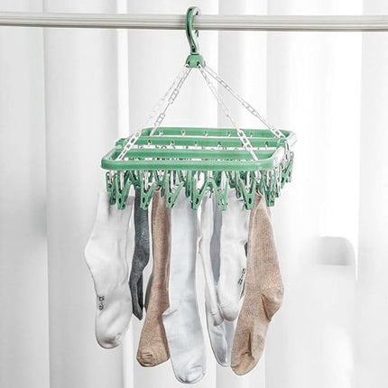 Sock Dryer - Clothesline - 32 Clips - Sock Hanger - Sock Dryer - Laundry Socks - Dryer - Carousel - Drying Carousel - Clothes Hanger - Sock Drying Rack - Vegetables.