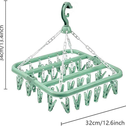 Sock Dryer - Clothesline - 32 Clips - Sock Hanger - Sock Dryer - Laundry Socks - Dryer - Carousel - Drying Carousel - Clothes Hanger - Sock Drying Rack - Vegetables.