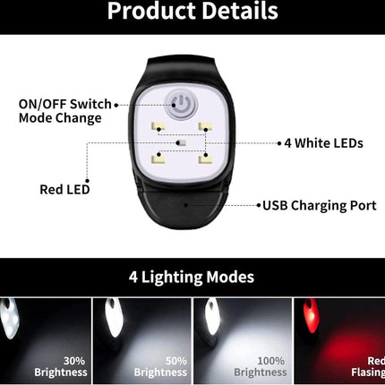 Running light - Chest lamp - Running chest lamp - Chest walker - USB rechargeable.