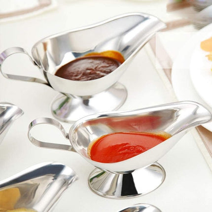 Gravy Boat - 240 ml - Pouring Jug - Stainless Steel Gravy Pitcher - Food-grade stainless steel gravy jug for juices, sauces, and roasting gravies.
