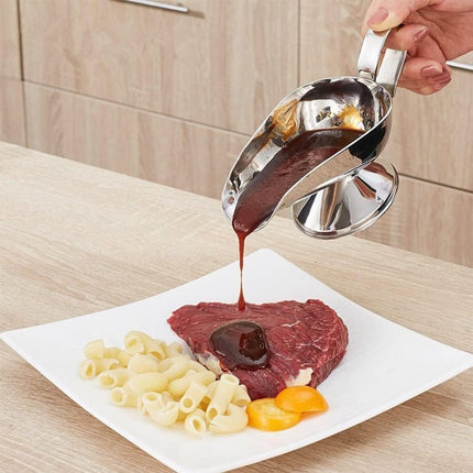 Gravy Boat - 240 ml - Pouring Jug - Stainless Steel Gravy Pitcher - Food-grade stainless steel gravy jug for juices, sauces, and roasting gravies.