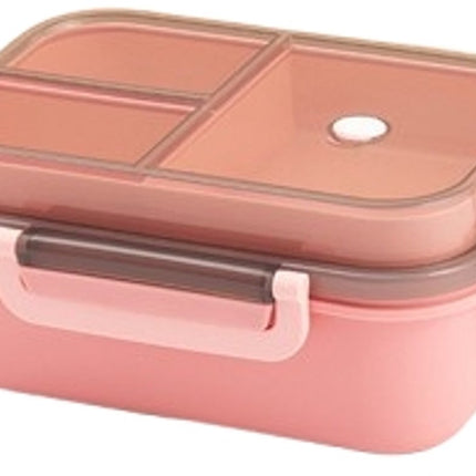 Lunch box with compartments, all-in-one double-layer lunch box, leakproof lunch box with cutlery for work, school, and picnics.