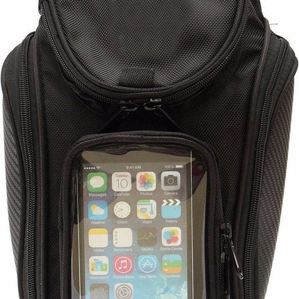 Black Phone Handlebar Tank Bag.