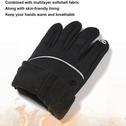 Men's and women's winter gloves - 2-finger touchscreen gloves - Running gloves - Cycling gloves - Driving gloves - Warm gloves - Winter fishing gloves - Grijs.