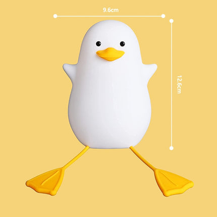 Cute Yellow Duck Night Light - Silicone Night Light for Children - Dimmable Touch Control with Timer - Baby Care Night Light - USB Rechargeable LED Bedside Lamp - Suitable for Bedroom and Nursery Decoration.