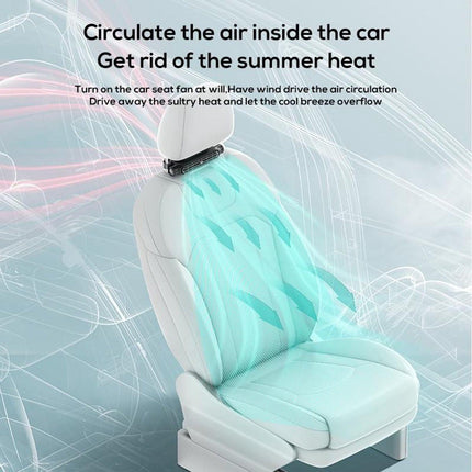 Car Fan - Car Fan Cooling - Car Air Conditioner - Car Fan with Adjustable Air Outlet - Fan - Silent Neck Fan for Headrest for All Cars - 3000 mAh - Black.