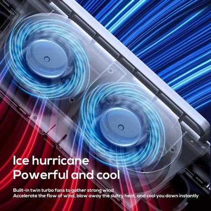 Car Fan - Car Fan Cooling - Car Air Conditioner - Car Fan with Adjustable Air Outlet - Fan - Silent Neck Fan for Headrest for All Cars - 3000 mAh - Black.