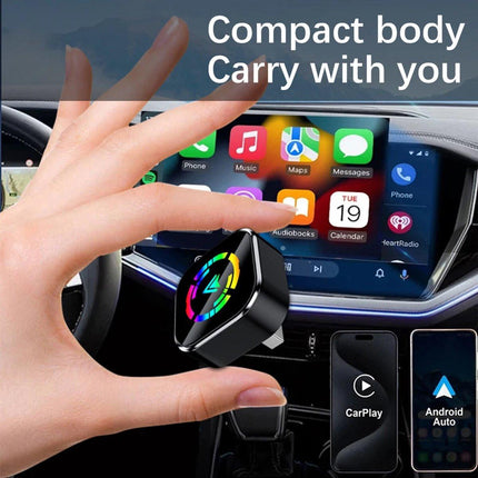 2-in-1 Wireless USB Car Adapter for Android CarPlay.