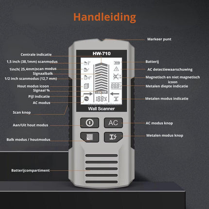 Pipe Finder - Pipe Detector - detector for walls, wood, metal, pipes, wiring - in-depth analysis.