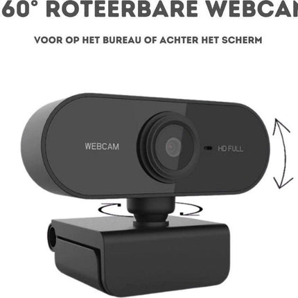 Full HD Webcam - 1080p - Webcam with Microphone - Computer - Laptop - Autofocus - Work from Home - Webcam for PC - USB - Black - Windows & Mac - Black Friday 2020 Deals.