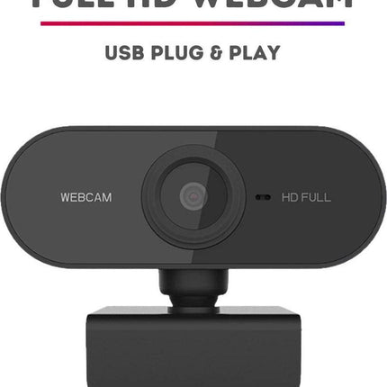 Full HD Webcam - 1080p - Webcam with Microphone - Computer - Laptop - Autofocus - Work from Home - Webcam for PC - USB - Black - Windows & Mac - Black Friday 2020 Deals.