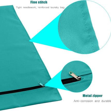Pet Laundry Bags - Polyester Twill Laundry Bags - Large Zippered Laundry Bags - Prevents Pet Hair from Clogging Laundry Bags - Washing Machine Safe, 70 x 80 cm, Laundry Bag for Dogs, Cats, and Rabbits (Lake Blue) - L.