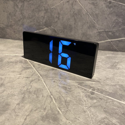 Klok Digital Deluxe - Bedroom - Sound Sensor - Wekker - Black - USB - Battery - LED Wit.