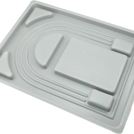 Bead Tray for Bracelets and Necklaces - 9.5 x 12.9 inches - DIY Jewelry Tool - For Girls and Necklace and Bead Makers - Gray.