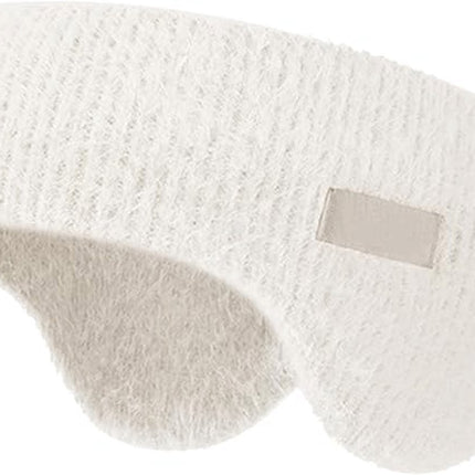 Noise-canceling earmuffs for sleeping - Soundproof earmuffs - Sleep mask - Noise-canceling headband for sleeping - Warm earmuffs for winter - Thick knit earmuffs - Suitable for cycling and sleeping - Wit.