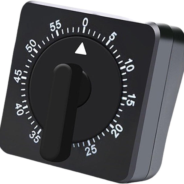 Kitchen Timer - Analog Kitchen Timer - Mechanical Kitchen Timer - 60 Minutes - Kitchen Gadget - Timer - Cooking Timer - Kitchen Tool - Suitable for Baking, Pastry, Cooking Eggs - Black.