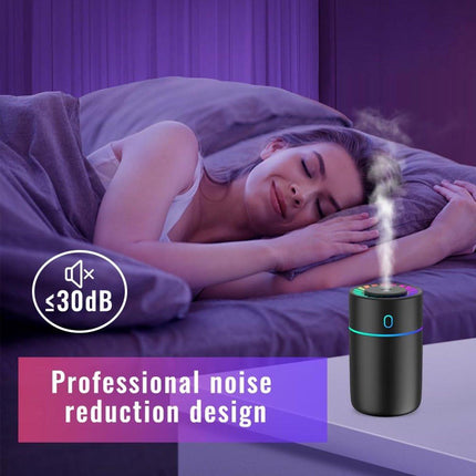 Car air freshener with colored lights and USB connection - 2 settings, automatic shut-off - for car, office, bedroom.