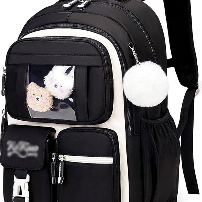 Girls' Backpack, Breathable Backpack for Girls, Grades 1-5, Casual School Bag for Kids, Elementary School, Secondary School.