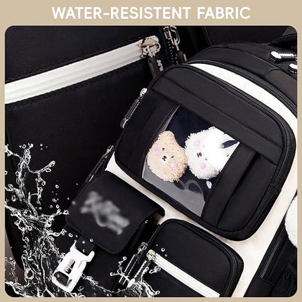 Girls' Backpack, Breathable Backpack for Girls, Grades 1-5, Casual School Bag for Kids, Elementary School, Secondary School.
