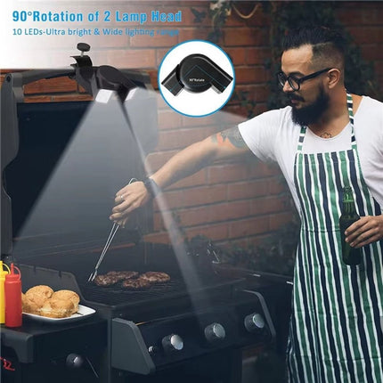 Grill lighting, Grill accessories, Bright double lamp, Cooking grill circulation light.