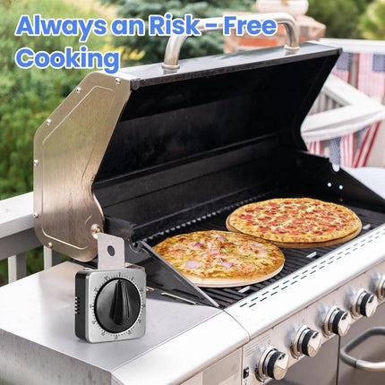 Kitchen Timers for Cooking - Chef's Kitchen Timer with Audible Alarm - Mechanical Desktop Timer - No Batteries Required - Magnetic Back - Beautiful Stainless Steel Magnetic Countdown Reminder.
