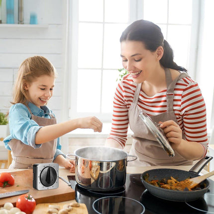 Kitchen Timers for Cooking - Chef's Kitchen Timer with Audible Alarm - Mechanical Desktop Timer - No Batteries Required - Magnetic Back - Beautiful Stainless Steel Magnetic Countdown Reminder.