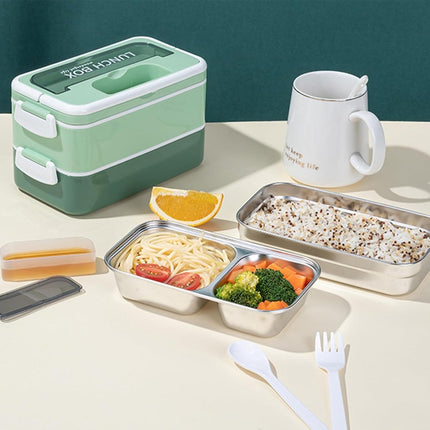 Lunch boxes - lunch box for adults - lunch box for children - lunch box with compartments - stackable lunch box - leakproof lunch container - 1600ML - with 2 layers - for children, adults, students (vegetables).