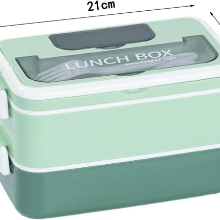 Lunch boxes - lunch box for adults - lunch box for children - lunch box with compartments - stackable lunch box - leakproof lunch container - 1600ML - with 2 layers - for children, adults, students (vegetables).