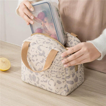 Children's Lunch Bag - Reusable Lunch Bag - Lunch Bag - Lunch Bag for Boys and Girls - Mini Insulated Bag 6L - Small Insulated Picnic Bag - For Work, School, Picnics and Travel (Beige).