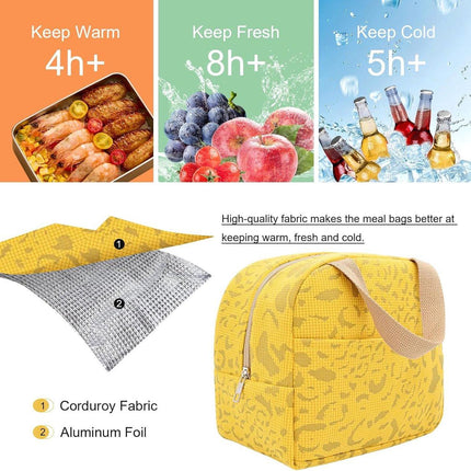 Children's Lunch Bags - Reusable Lunch Bag - Lunch Bags - Lunch Bags for Women and Men - Mini Insulated Bag 6L - Small Insulated Picnic Bag - For Work, School, Picnics and Travel (Yellow).