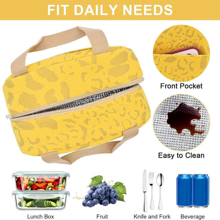 Children's Lunch Bags - Reusable Lunch Bag - Lunch Bags - Lunch Bags for Women and Men - Mini Insulated Bag 6L - Small Insulated Picnic Bag - For Work, School, Picnics and Travel (Yellow).
