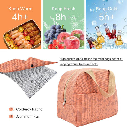 Children's Lunch Bags - Reusable Lunch Bag - Lunch Bags - Lunch Bags for Women and Men - Mini Insulated Bag 6L - Small Insulated Picnic Bag - For Work, School, Picnics and Travel (Orange).