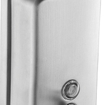 Durable commercial wall-mounted stainless steel soap dispenser with a large capacity for hand soap, rust-resistant design, perfect for bathrooms, hotels, restaurants or homes (brushed silver).