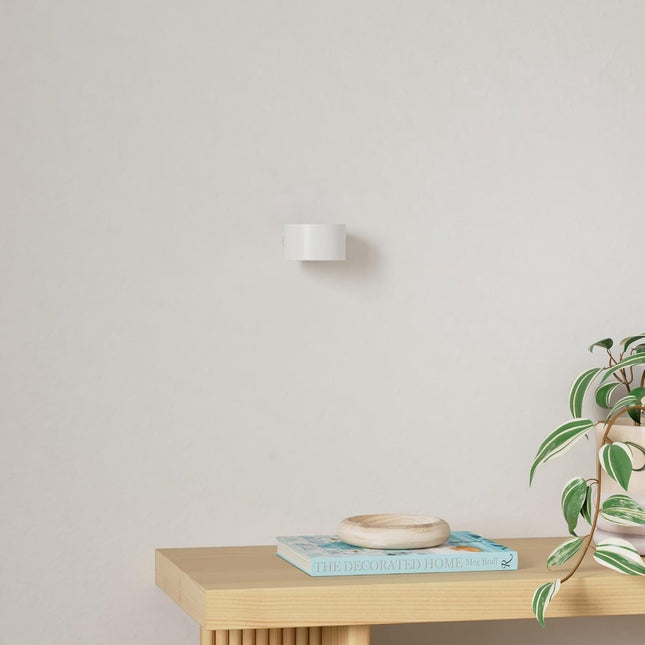 LED indoor wall light with battery, 1 piece, touch control, 3 brightness levels, 360° rotation, suitable for living room, bedroom, stairs, hallway, wireless wall light, white.