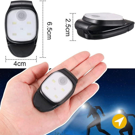 LED clip-on lights, set of 2, rechargeable, waterproof, safety lighting, running accessory, suitable for jogging, walking, running, fishing, camping and hiking..
