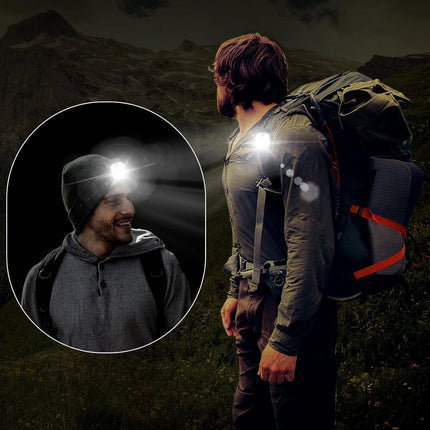 Clip-on outdoor running light, LED flashlight, USB rechargeable, reflective plastic safety light, accessory for running/training/racing..