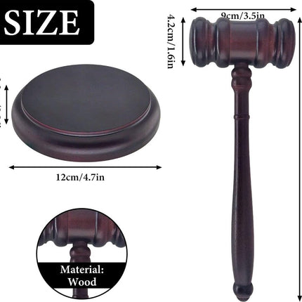 President's gavel - Wooden gavel - President's gavel with striking block - Auction gavel.