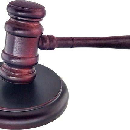 President's gavel - Wooden gavel - President's gavel with striking block - Auction gavel.