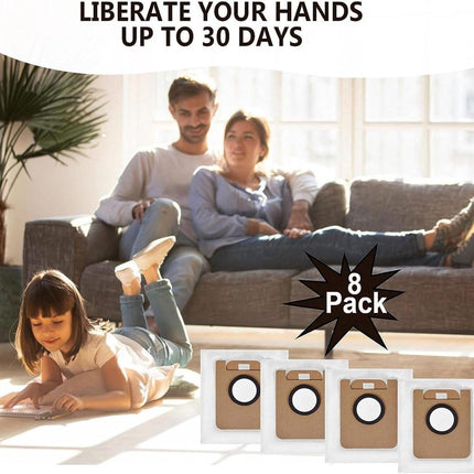 Vacuum cleaner bags - Eco-friendly vacuum cleaner bags - Practical vacuum cleaner bags - 8 reusable vacuum cleaner bags - Replacement parts for robot vacuum cleaners.