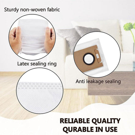 Vacuum cleaner bags - Eco-friendly vacuum cleaner bags - Practical vacuum cleaner bags - 8 reusable vacuum cleaner bags - Replacement parts for robot vacuum cleaners.