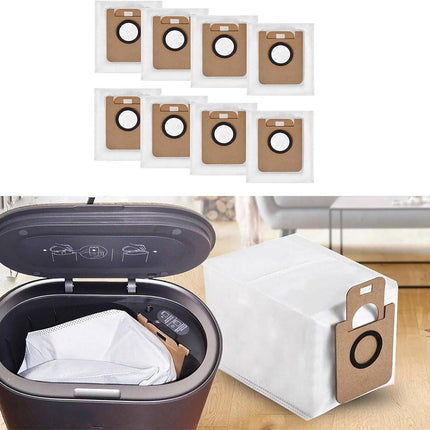 Vacuum cleaner bags - Eco-friendly vacuum cleaner bags - Practical vacuum cleaner bags - 8 reusable vacuum cleaner bags - Replacement parts for robot vacuum cleaners.