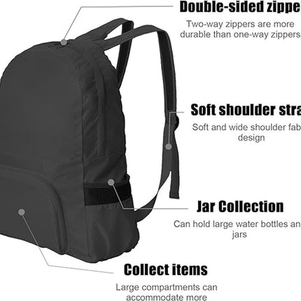 Backpack - Backpack - Bag - Backpacks - 25L Ultralight Foldable Backpack - Waterproof and Durable - Unisex - Suitable for Camping, Hiking, Travel, Walking, Cycling and Outdoor Shopping.