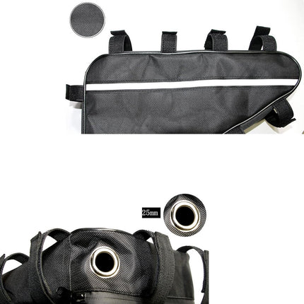 Bicycle bag - Driehoek bag for electric mountain bike battery - Waterproof Oxford cloth box - Large modification - Bicycle box - Bicycle storage tool set (39 x 36 x 22 cm).