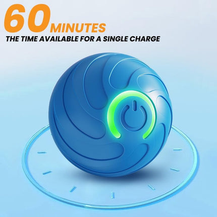 Pet Toys - Dog Toys - Interactive Dog Toys - Automatic Moving, Bouncing and Rotating Dog Ball - IPX7 Waterproof - Active Rolling Ball for Small and Medium Dogs (Blue).
