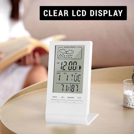 Weather Station - Thermometer - Hygrometer - Indoor/Outdoor Digital Weather Station with Radio-Controlled Clock, Trend Display and Date/Day of the Week - Smart Thermometer for Home and Office.