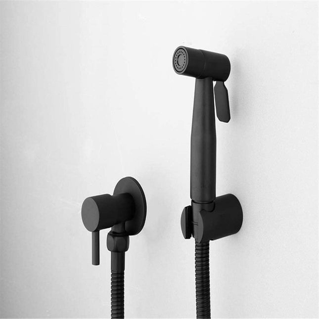 Shower head - Bidet Black, hand shower in the bathroom, toilet sprayer, stainless steel, toilet faucet.