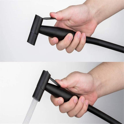 Shower head - Bidet Black, hand shower in the bathroom, toilet sprayer, stainless steel, toilet faucet.
